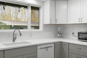 Kitchen remodel, finished cabinetry and counters