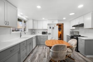 Kitchen remodel, finished cabinetry and counters